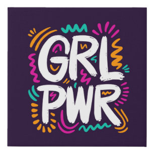Girl Power Faux Canvas Print