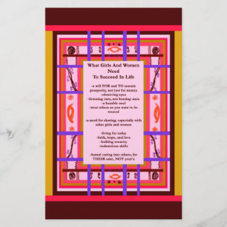 Girl Power Female Success stationery sheet