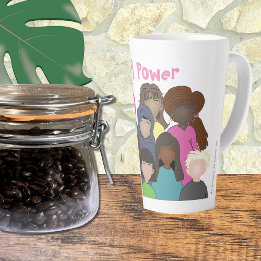 Girl Power Feminist Latte Mug