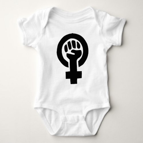 Girl Power Feminist Symbol Baby Bodysuit