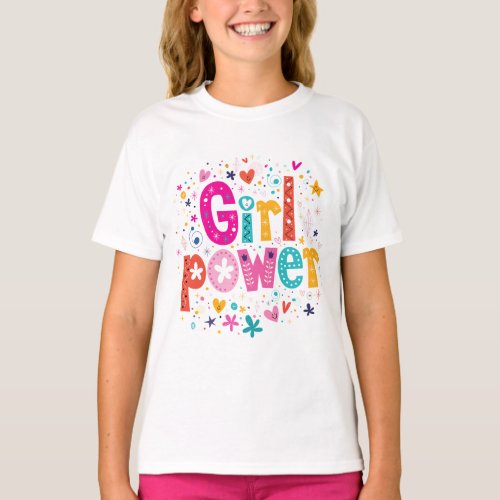 Girl Power Flower T_Shirt
