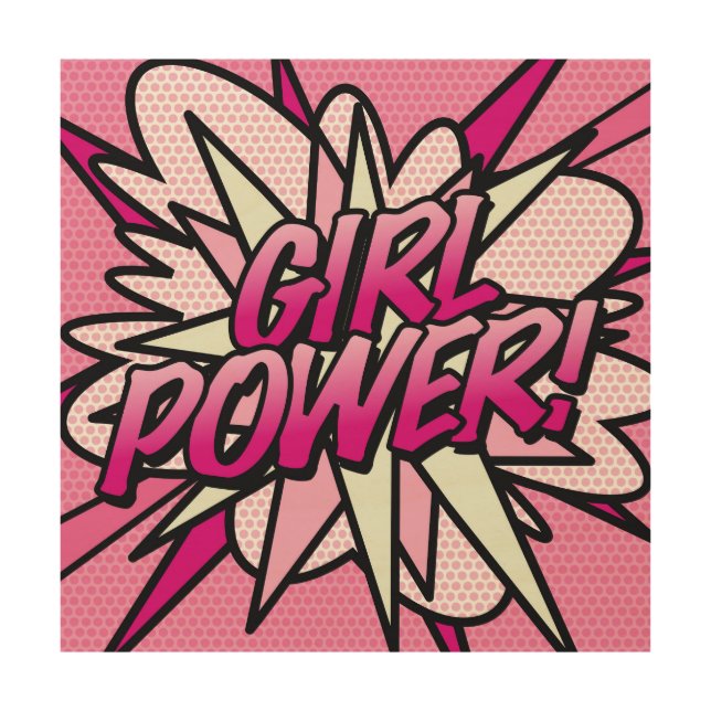 GIRL POWER Fun Retro Comic Book Pop Art (Front)