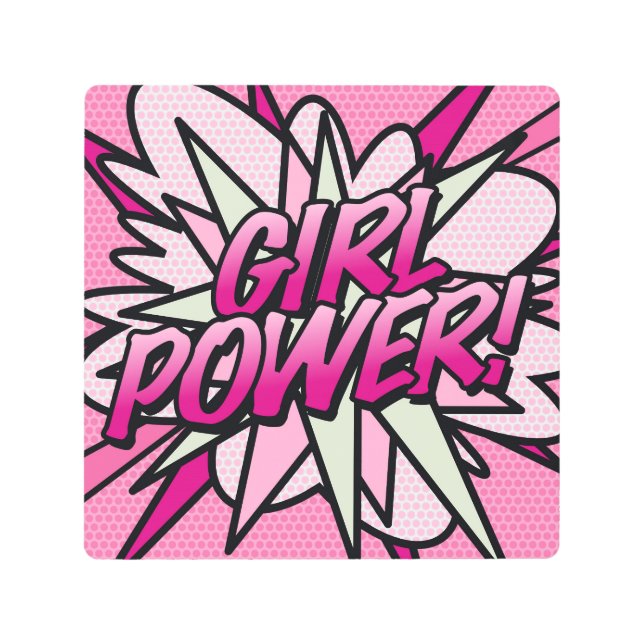 GIRL POWER Fun Retro Comic Book Pop Art (Front)