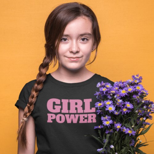 GIRL POWER girls teen T_SHIRTS