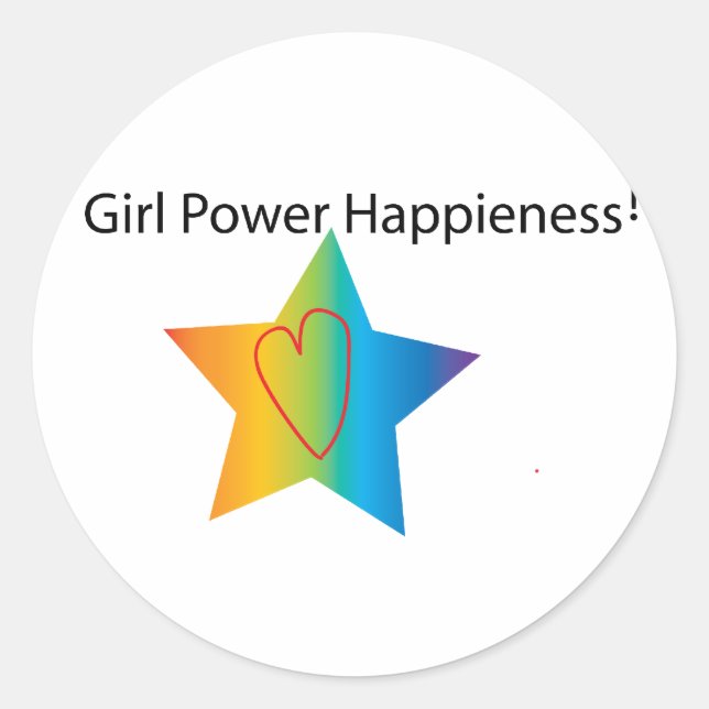 Girl Power Happiness Sticker (Front)