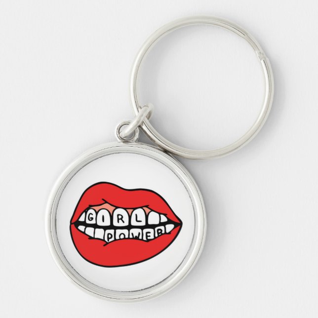 Girl Power Lips Keychain (Front)