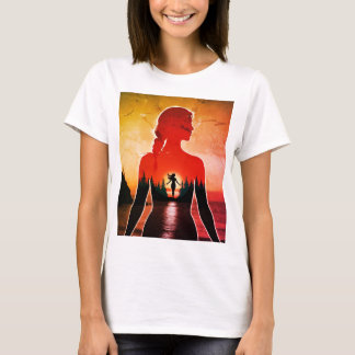 Girl power Mountain Reflection Double Vision T-Shirt