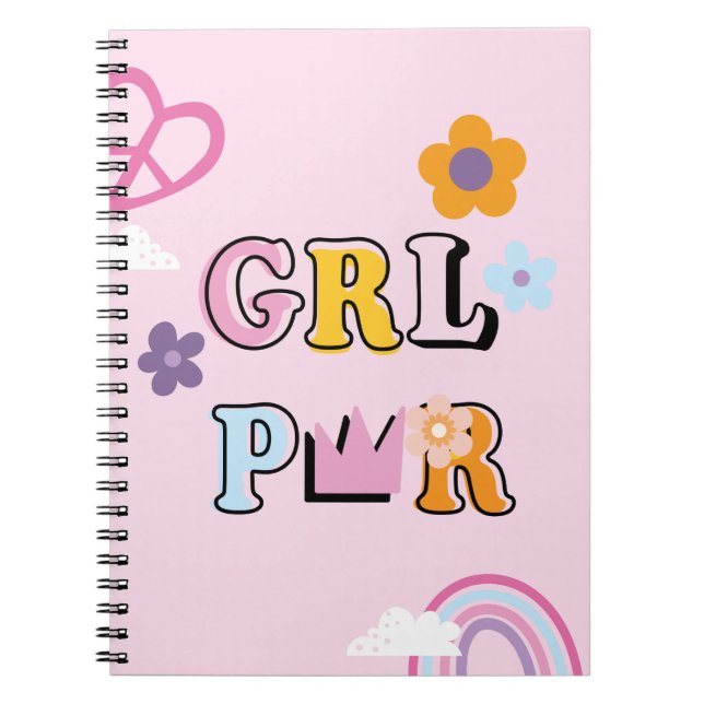 Girl Power Pattern Notebook (Front)