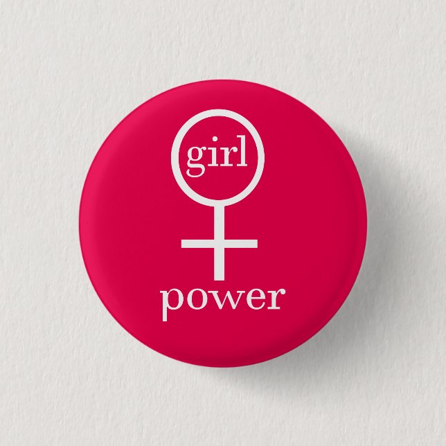 Girl Power Pinback Button (Front)