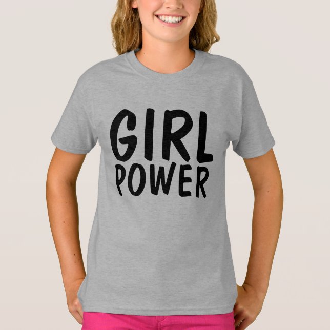 GIRL POWER Pink T-shirts (Front)