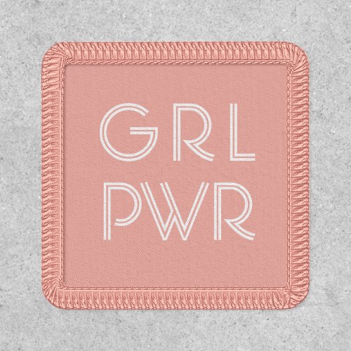 Girl Power Quote Girly Pink White Typography Patch