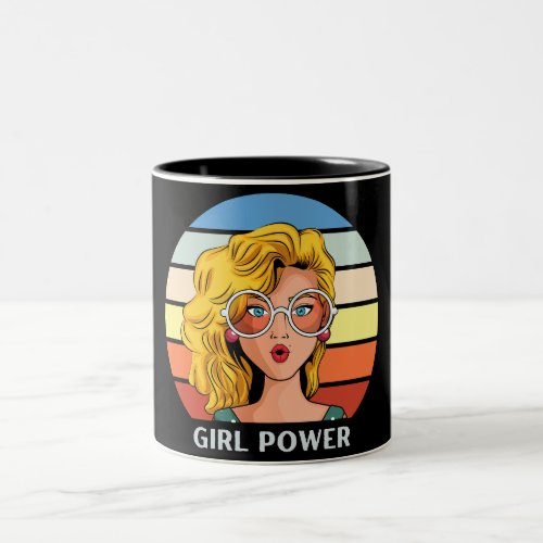 Girl power retro design Coffee Mugs