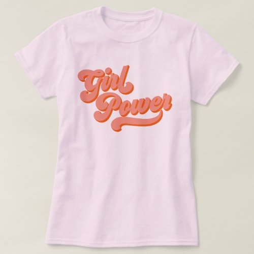 Girl Power Retro Style T_Shirt