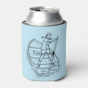 Girl Power Sculling Boat Thunder_Cove Can Cooler