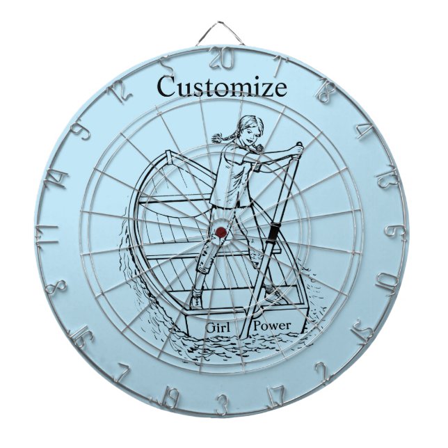 Girl Power Sculling Boat Thunder_Cove Dart Board (Front)