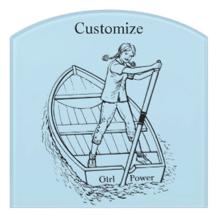 Girl Power Sculling Boat Thunder_Cove Door Sign