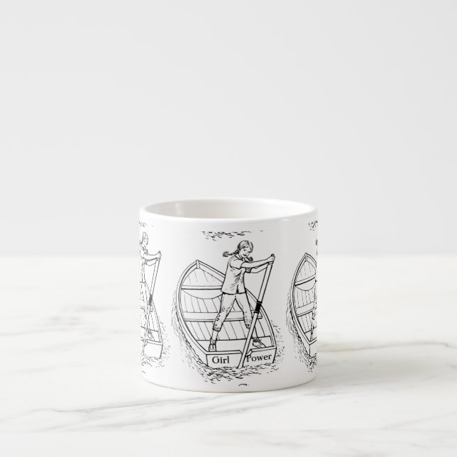 Girl Power Sculling Boat Thunder_Cove  Espresso Cup (Front)
