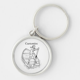 Girl Power Sculling Boat Thunder_Cove Keychain