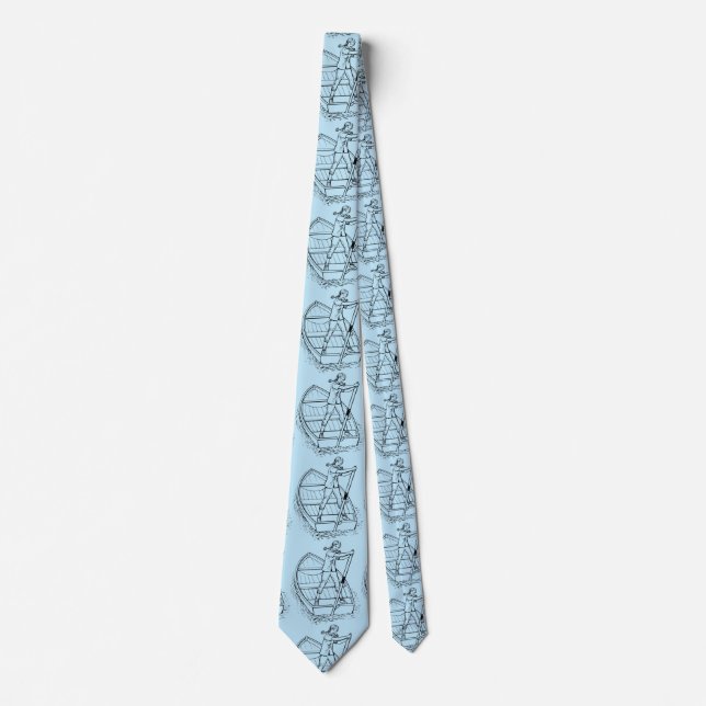 Girl Power Sculling Boat Thunder_Cove  Neck Tie (Front)
