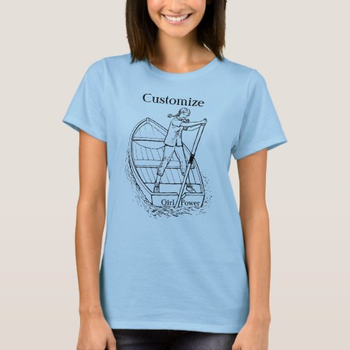 Girl Power Sculling Boat Thunder_Cove T_Shirt