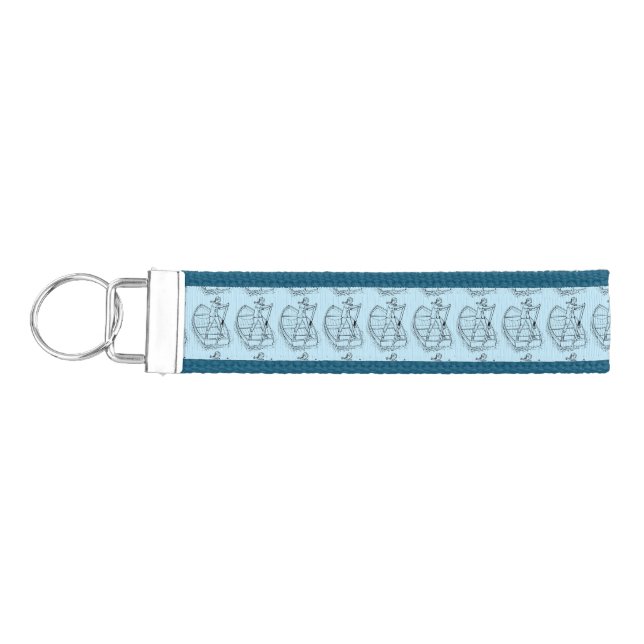 Girl Power Sculling Boat Thunder_Cove  Wrist Keychain (Keys on Left)