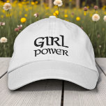 Girl Power Simple Modern Typography Custom Embroidered Baseball Cap<br><div class="desc">Girl Power Simple Modern Typography Custom Embroidered Baseball Cap features the simple modern embroidered text "Girl Power". Perfect as a gift for your best friend,  cousin,  sister,  mom and more. Created by Evco Studio www.zazzle.com/store/evcostudio</div>