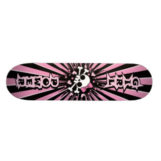 Girl Power Skull Skateboard Deck