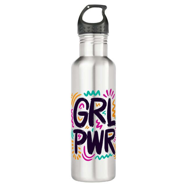 Girl Power Stainless Steel Water Bottle (Front)