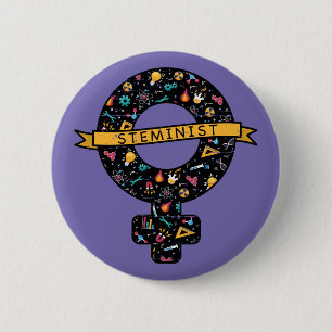 Girl Power: STEMinist symbol Button