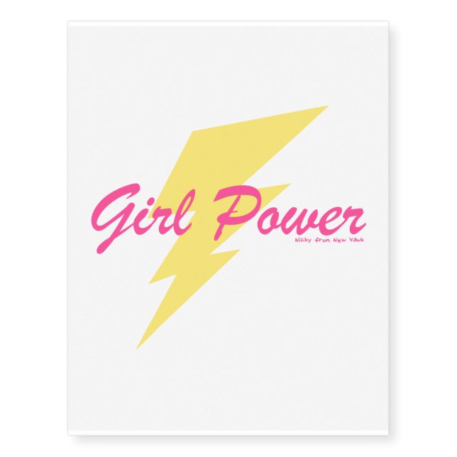 GIRL POWER TEMPORARY TATTOOS (Front)