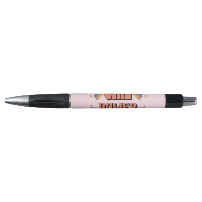 Girl Power text design with stars Pen (Front)