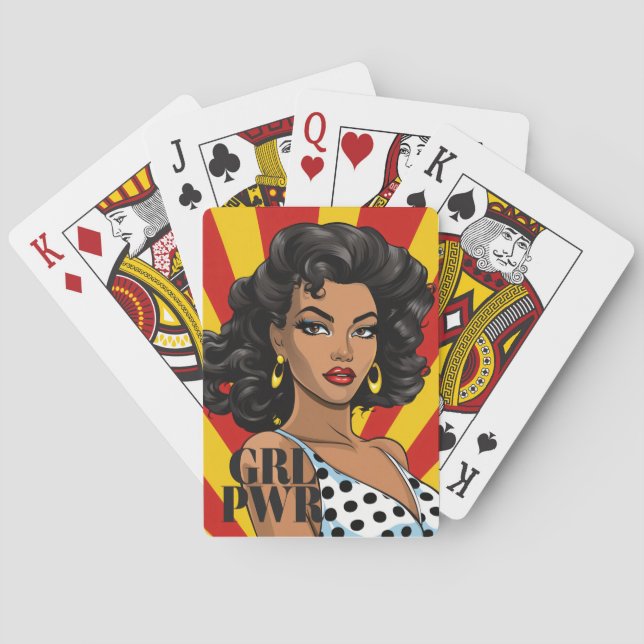 Girl Power tote 1 Poker Cards (Back)