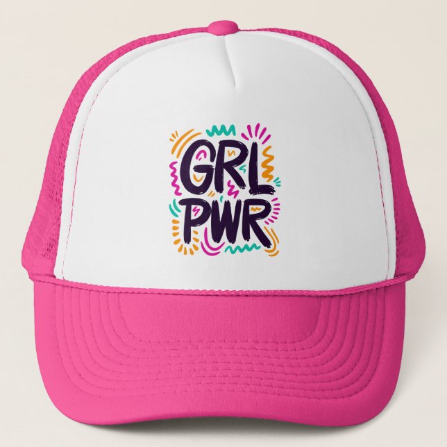 Girl Power Trucker Hat (Front)