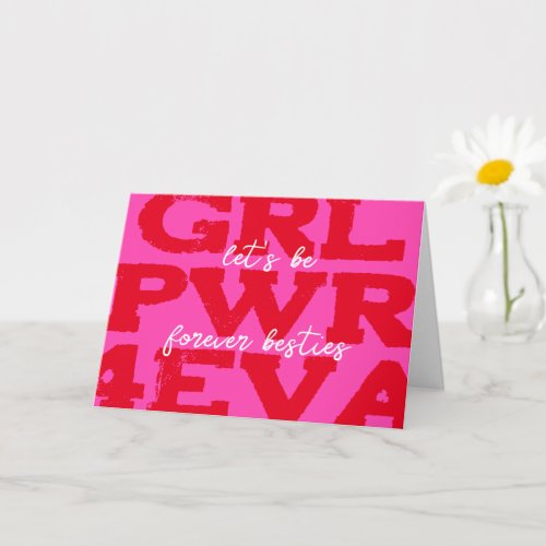 Girl Power Valentines Day Greeting Card