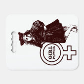 Girl Power Vintage Inspired Seat Cushion (Front Horizontal)