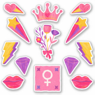Girl Power Women Empowerment Sticker Pack