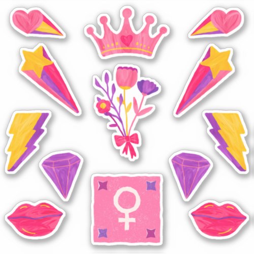 Girl Power Women Empowerment Sticker Pack