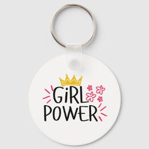 Girl Power Women's Day Keychain
