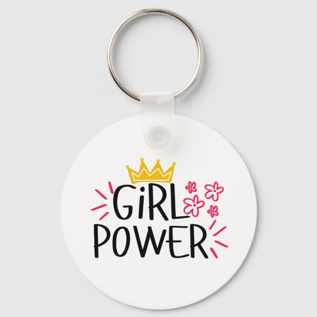 Girl Power Women's Day Keychain (Front)