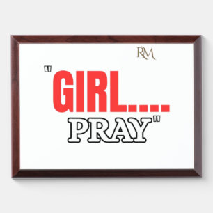 Girl Pray T-Shirt   Faith Based Christian Shirt  Award Plaque
