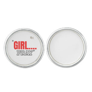Girl Pray T-Shirt Faith Based Christian Shirt Cufflinks