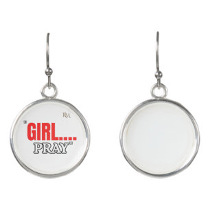Girl Pray T-Shirt Faith Based Christian Shirt fo Earrings