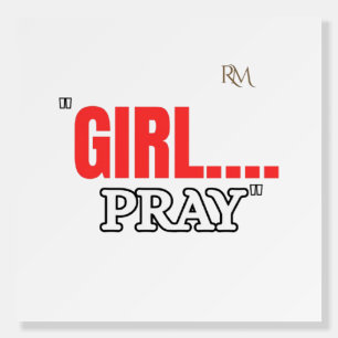Girl Pray T-Shirt Faith Based Christian Shirt Foam Board
