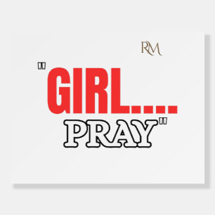 Girl Pray T-Shirt Faith Based Christian Shirt Foam Board