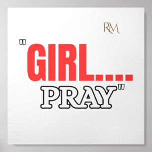Girl Pray T-Shirt Faith Based Christian Shirt Foam Core Photo Tile