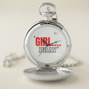 Girl Pray T-Shirt   Faith Based Christian Shirt  Pocket Watch