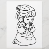 Girl Praying Illustration (Front)
