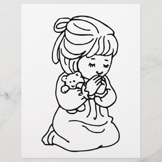 Girl Praying Illustration (Front)