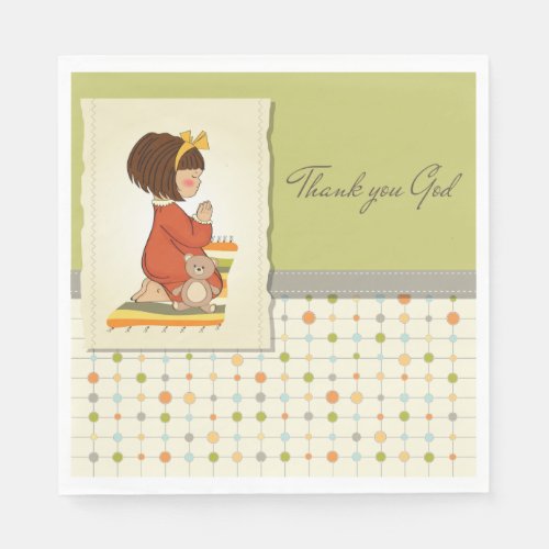 Girl Praying Paper Napkins