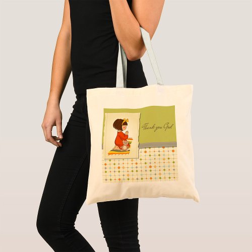 Girl Praying Tote Bag